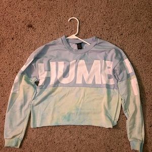 Tie Dye Long Sleeve Crop Top